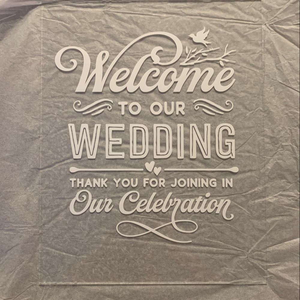 Acrylic wedding welcome sign 11 x 14